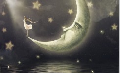 The,Illustration,Shows,The,Girl,Who,Admires,The,Star,Sky