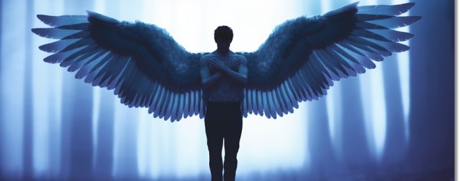 An,Angel,In,Mystic,Forest,3d,Illustration