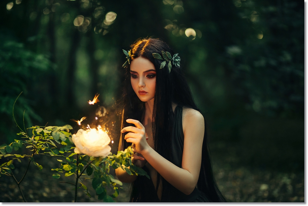 Mystic,Style,Fabulous,Forest,Virgin,Nymph,Long,Dark,Black,Hair